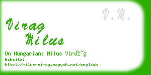 virag milus business card